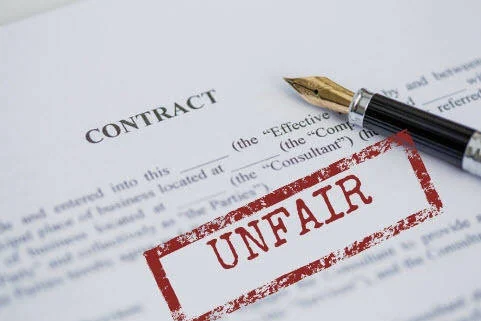 Visual for this record: A guild's 2015 initiative named specific unfair contract terms