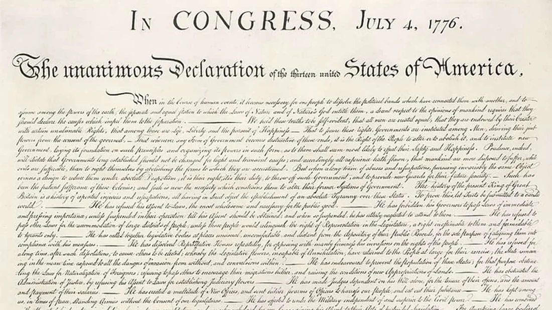 Visual for this record: A typed Declaration of Independence became the first free ebook