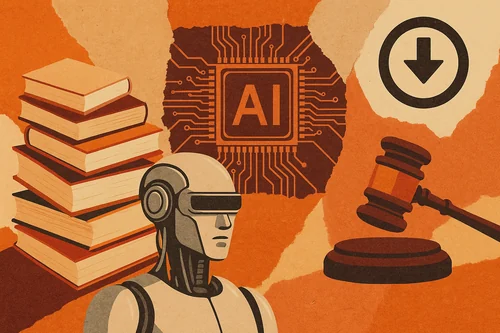 Visual for this record: Two lawsuits named a shadow library as an AI training source