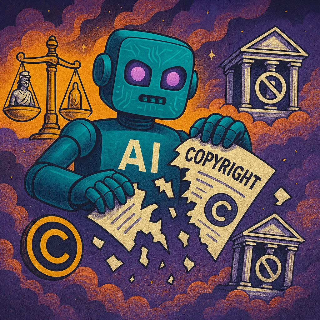 Visual for this record: A comic's text kept copyright while its AI images lost it